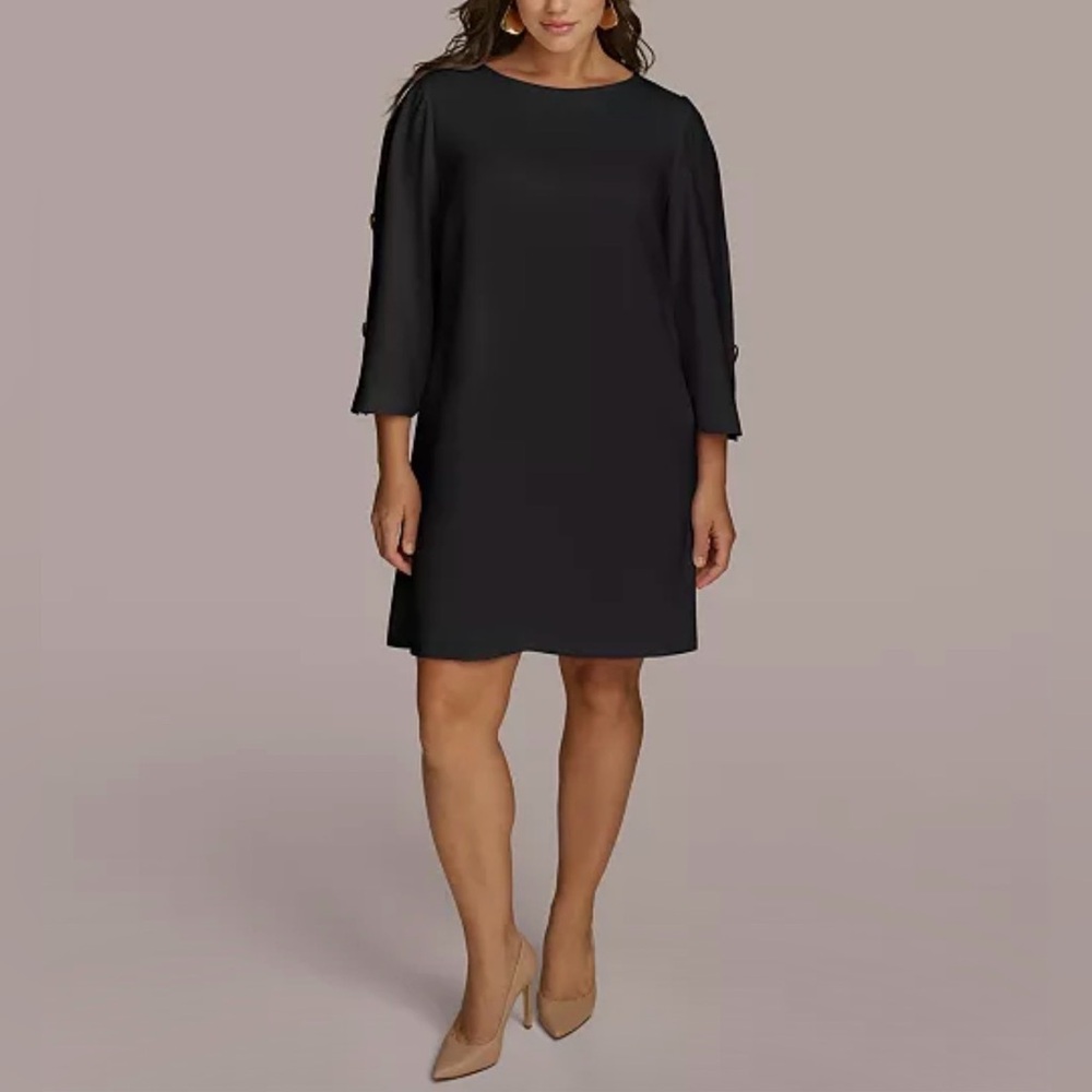 Donna Karan New York
Women's Boat-Neck Embellished Split-Sleeve Shift Dress - Picture 6 of 7